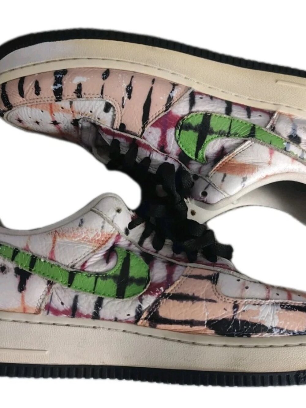 Nike Air Force 1 Black Tie Dye Sneakers Women's Size 10